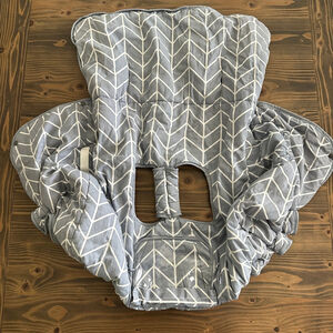 Baby IcoPUCA Gray White Chevron Shopping Cart Cover One Size Soft Padded